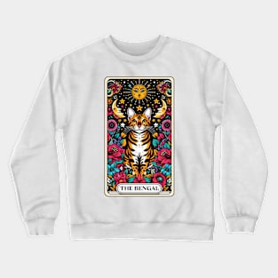 Bengal  Cat Tarot Card Crewneck Sweatshirt